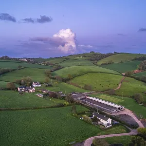 Torquay, Devon: Sunset over Fields and Farms Print Torquay, Devon: Sunset over Fields and Farms Print