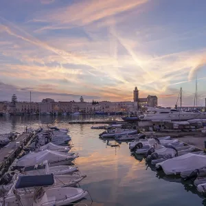 Trani Harbour Sunset Print, Puglia Italy Trani Harbour Sunset Print, Puglia Italy