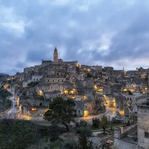 Sassi di Matera Print - Cave Dwellings at Sunset Sassi di Matera Print - Cave Dwellings at Sunset