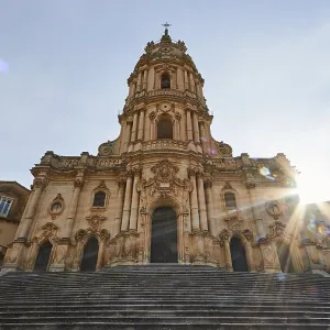 Super Wide Angle Print of Modica Cathedral at Sunset Super Wide Angle Print of Modica Cathedral at Sunset