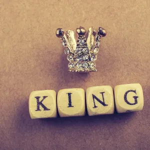 Tiny Model Crown Beside the King Print on Brown Tiny Model Crown Beside the King Print on Brown