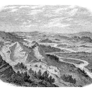 The Valley of the Alpheus River Print, Elis, Greece 1861 The Valley of the Alpheus River Print, Elis, Greece 1861