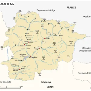 Vector Map of Andorra Print Vector Map of Andorra Print