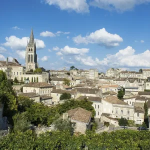 View across the historic centre, Saint Emilion Print, France View across the historic centre, Saint Emilion Print, France