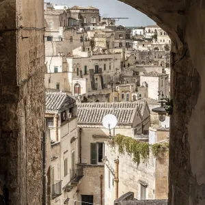 View of historic Sassi di Matera in Southern Italy Print View of historic Sassi di Matera in Southern Italy Print