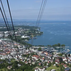 View from the Pfaender cable car over Bregenz Print, Austria View from the Pfaender cable car over Bregenz Print, Austria