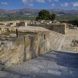 View of Festos Ruins Print, Crete, Greece View of Festos Ruins Print, Crete, Greece