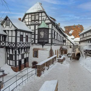Wartburg Castle Print, Thuringia in Winter Wartburg Castle Print, Thuringia in Winter