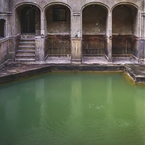Print of Roman Bath in Bath, England Print of Roman Bath in Bath, England