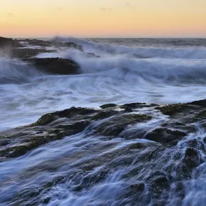 Waves Breaking on Rocks Print, Dunbar Coast, Scotland Waves Breaking on Rocks Print, Dunbar Coast, Scotland