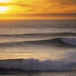 Atlantic Ocean Waves at Sunset Print, Agadir, Morocco