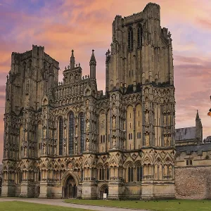 West Front of Wells Cathedral Print West Front of Wells Cathedral Print