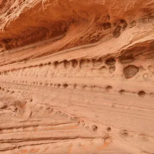 Wind Erosion on Soft Sandstone Layers Print, Sahara Desert Wind Erosion on Soft Sandstone Layers Print, Sahara Desert