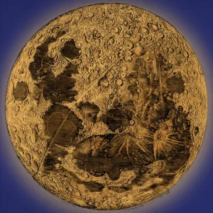 Cassini's Map of the Moon Print Cassini's Map of the Moon Print