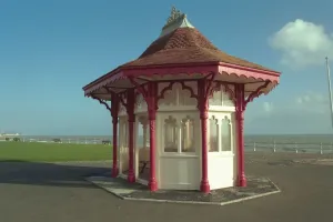 Drucke von Spätes 19.Jh., Schutzhaus in der Nähe von Bexhill-on-See im Südosten Englands; Eintrag des IOC (International Council on Monuments and Sites) Nr.: 292007 Victoriana Drucke: Shelter
