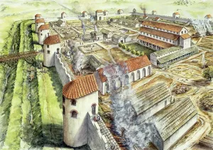 Zeichnungen Drucke: Kastell Portchester J900007