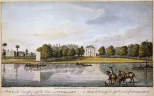 Drucke von MARBLE HILL HOUSE, Twickenham, Middlesex. Das Haus der Gräfin von Suffolk nach Augustin Heckell. Farbiger Stahlstich. 1749 Verwandte Bilder Drucke: Grabung von Marble Hill House J900203