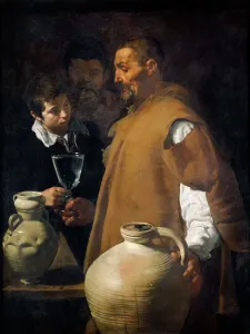 Drucke von APSLEY HOUSE, London. Der Wasserverkäufer von Sevilla um 1620 von Diego da Silva VELAZQUEZ (1599-1660). El Aguador de Sevilla Verwandte Bilder Drucke: Velázquez - Der Wasserverkäufer von Sevilla J040094