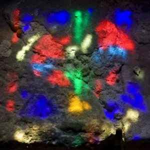 Abstrakt Drucke: Muster der Farbe und Lichtscheineinwirkung