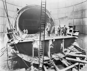 Tunnel Drucke: Ausgrabung des Rotherhithe-Tunnels BB99_06818