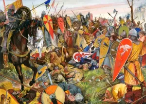 Zeichnungen Drucke: Battel von Hastings IC008_018