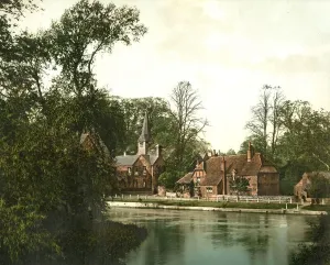 Der Fluss Themse in Whitchurch nahe Pangbourne um 1890