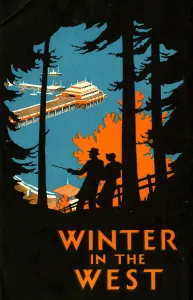 Drucke von Dieses Publikumsbroschur wurde 1933 von der GWR hergestellt. Sie wurde vom Leonard Cusden entworfen und diente dazu, Winterurlaubsziele zu bewerben Umfassen Sie die Eleganz: Art Deco Poster Art Collection: Winters im Westen - Öffentlichkeitsführer, 1933