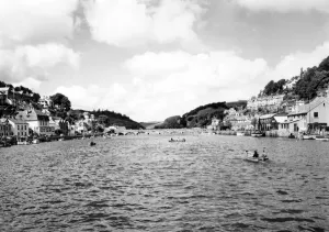 Cornwall Railway History Drucke: Looe Harbour and Bridge, Cornwall, August 1951