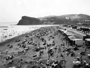 Reise- Und Tourismusbilder Von Der GWR-Werbeabteilung Drucke: Teignmoutth Strand, Devon, August 1937