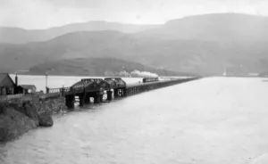 Brücke von Barmouth, um die 1920er Jahre