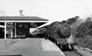Cornwall Railway History Drucke: Perranporth Station, April 1960