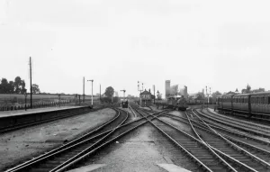 Dortmunder Straße und Bahnhofssignalhäuschen in Oxfordshire um 1910
