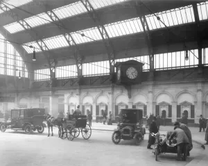 Der Birminghamer Bahnhofsnachbarraum Snow Hill Buchungshalle Konzertsaal, 1912