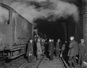Elektrifizierung der Linie in Merstham, 1931