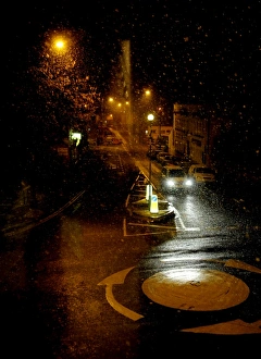 Urban Rain Scene Drucke: snow 9045