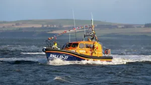 Ein neuester Shannon-Klasse-Schiff ankert am 1. November 2020 in Invergordon.