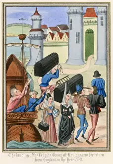 Schiffe Und Boote Drucke: Ritter im Hafen 1399