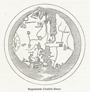 Medieval Cartography Drucke: 15th century World Map