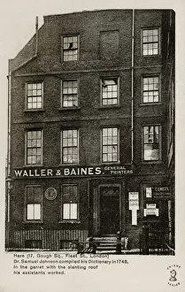 Fleet Street History Drucke: 17 Gough Square - where Dr. Johnson compiled his dictionary