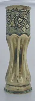 World War I Artifacts Drucke: 19 pounder shell case - inscribed Albert