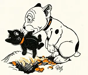 Historical Dog Art Drucke: Bonzo