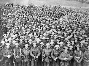 WW1 Soldiers Drucke: 1st Battalion Middlesex Regiment, Cassel, France, WW1