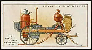 Vintage Firefighting Vehicles Drucke: 1st Steam Fire Engine