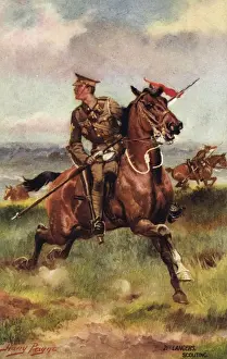 British Cavalry Drucke: 21st Lancers - Scouting