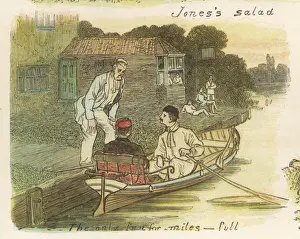 Thames River Scene Drucke: 3 Men and a Boat