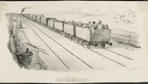 Historical Rail Transport Drucke: 3rd Class Carriages