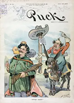 William Jennings Bryan Cartoon Drucke: Never again