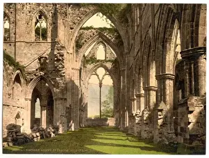 Nineteenth Century English History Drucke: Abbey interior, looking E. Tintern, England