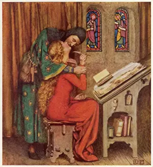 Gerahmter Druck : Abael und Heloise Gerahmter Druck : Abael und Heloise