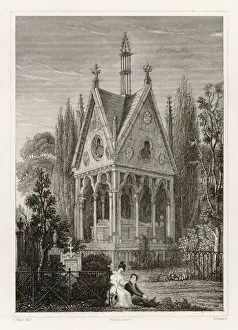 Parisian Historical Landmarks Drucke: Abelard / Heloise / Tomb